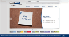 Desktop Screenshot of neopur.de